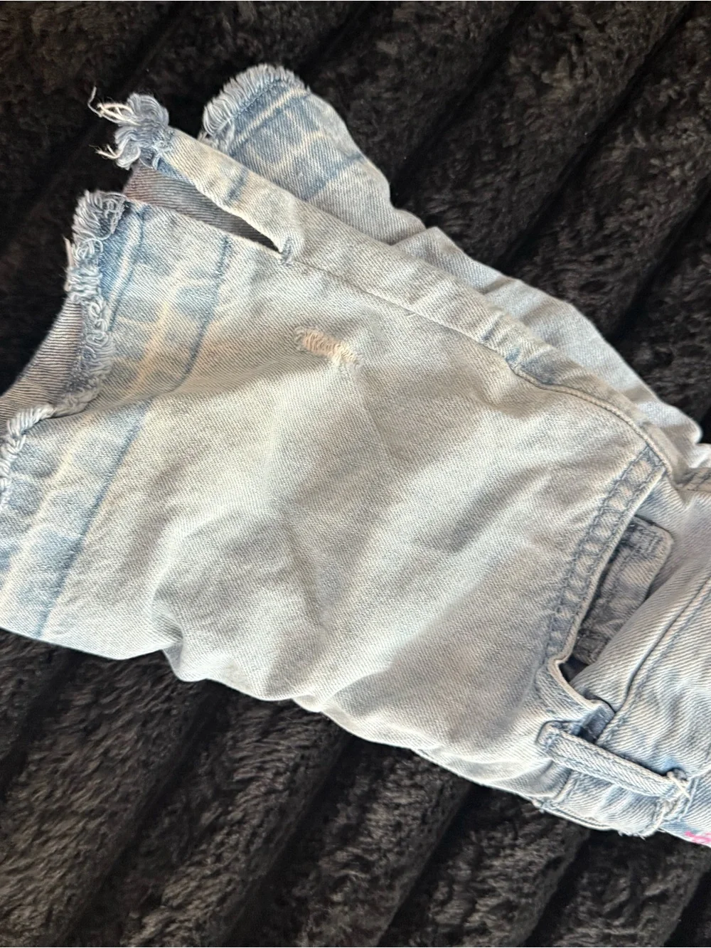 The Children's Place Light Wash Denim Frayed-Hem Shorts